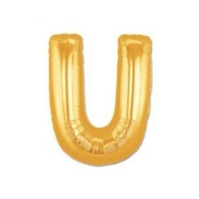 Huramarketing U Harf Altın Renk 40 inç Folyo Balon