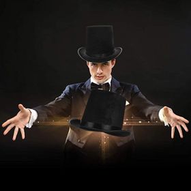Huramarketing Yetişkinler İçin Siyah Renk Ringmaster Sihirbaz Şapkası Fötr Şapka