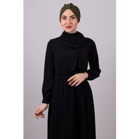 Hürrem Bone 1204E_09 Haki Petekli Büzgülü Pratik Hazır Geçmeli Tesettür Bone