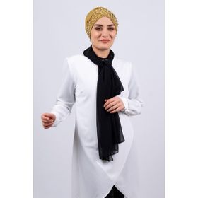 Hürrem Bone 1456_43 Hardal Sandy Kumaş Taşlı Pratik Hazır Geçmeli Tesettür Bone