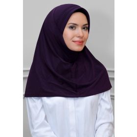 Hürrem Bone 1600-07 Mürdüm Sandy Sade Geçmeli Eşarp