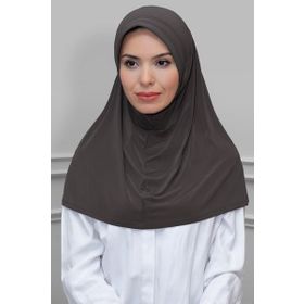 Hürrem Bone 1600-10 Vizon Sandy Sade Geçmeli Eşarp