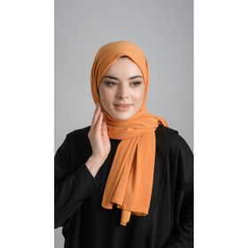 Hürrem Bone 1817_03 Gold Sandy Kumaş Sade Pratik Hazır Geçmeli Eşarp