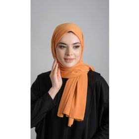 Hürrem Bone 1817_03 Gold Sandy Kumaş Sade Pratik Hazır Geçmeli Eşarp