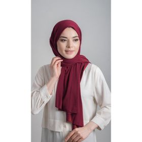 Hürrem Bone 1817_16 Bordo Sandy Kumaş Sade Pratik Hazır Geçmeli Eşarp