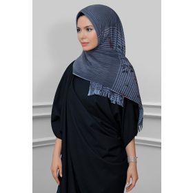 Hürrem Bone 1818D1-25 Füme Kesik Elyaf Piliseli Çiçek Desenli Geçmeli Eşarp