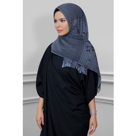 Hürrem Bone 1818D1-25 Füme Kesik Elyaf Piliseli Çiçek Desenli Geçmeli Eşarp