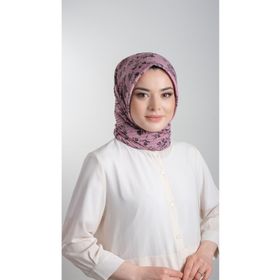 Hürrem Bone 1818D6-18 Gül Kurusu Kesik Elyaf Piliseli Çiçek Desenli Geçmeli Eşarp
