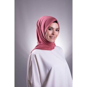 Hürrem Bone 202101_18 Gül Kurusu Viskon Kumaş Likralı Penye Düz Klasik Şal