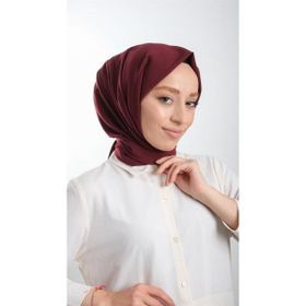 Hürrem Bone 202103_16 Bordo Medine İpeği Sade Düz Klasik Şal