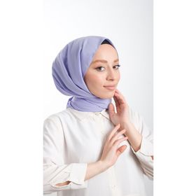 Hürrem Bone 202103_28 Lila Medine İpeği Sade Düz Klasik Şal