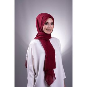 Hürrem Bone 202104_16 Bordo Düz Klasik Bürümcük Şal