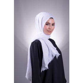 Hürrem Bone 202104_42 Beyaz Düz Klasik Şal Bürümcük Şal