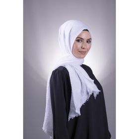 Hürrem Bone 202104_42 Beyaz Düz Klasik Şal Bürümcük Şal