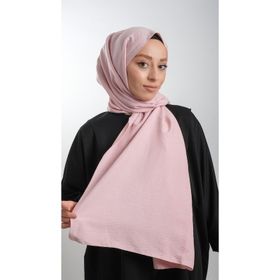 Hürrem Bone 202105_04 Pembe Pamuk Caz Sade Düz Klasik Şal