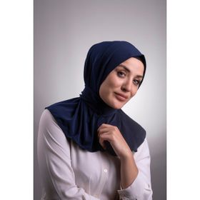 Hürrem Bone 2101-02 Lacivert Sandy Arkadan Çıtçıtlı Geçmeli Eşarp