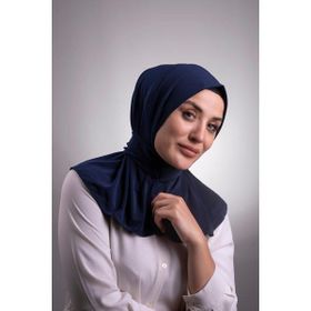 Hürrem Bone 2101-02 Lacivert Sandy Arkadan Çıtçıtlı Geçmeli Eşarp