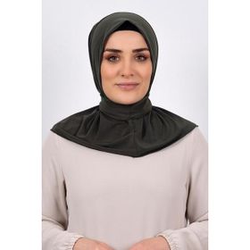 Hürrem Bone 2101-09 Haki Sandy Arkadan Çıtçıtlı Geçmeli Eşarp