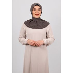 Hürrem Bone 2101-10 Vizon Sandy Arkadan Çıtçıtlı Geçmeli Eşarp