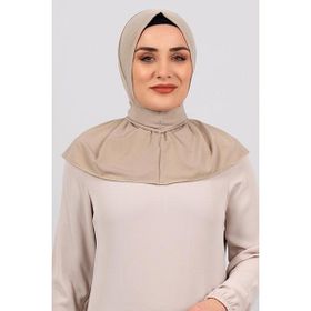 Hürrem Bone 2101-12 Bej Sandy Arkadan Çıtçıtlı Geçmeli Eşarp