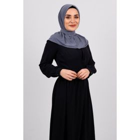 Hürrem Bone 2101-15 Gri Sandy Arkadan Çıtçıtlı Geçmeli Eşarp
