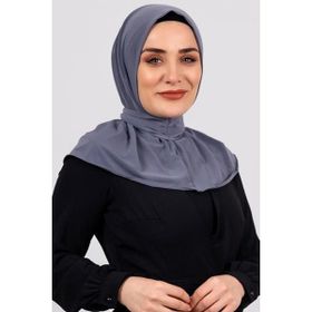 Hürrem Bone 2101-15 Gri Sandy Arkadan Çıtçıtlı Geçmeli Eşarp