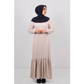 Hürrem Bone 2101-25 Füme Sandy Arkadan Çıtçıtlı Geçmeli Eşarp