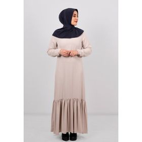 Hürrem Bone 2101-25 Füme Sandy Arkadan Çıtçıtlı Geçmeli Eşarp