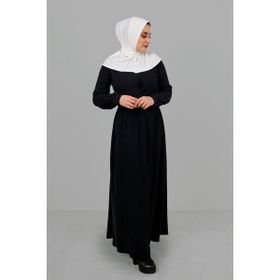 Hürrem Bone 2101-40 Krem Sandy Arkadan Çıtçıtlı Geçmeli Eşarp