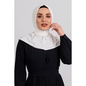 Hürrem Bone 2101-40 Krem Sandy Arkadan Çıtçıtlı Geçmeli Eşarp