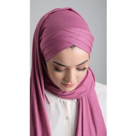 Hürrem Bone 2103_18 Gül Kurusu Viskon Kumaş Üç Bantlı Arkadan Bağlamalı Şal