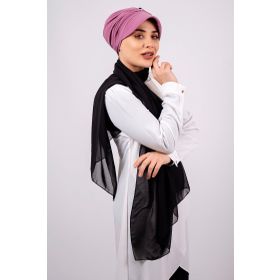 Hürrem Bone 2104_18 Gül Kurusu Viskon Kumaş Şapkalı Aksesuarlı Pratik Hazır Geçmeli Tesettür Bone