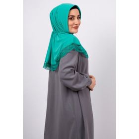 Hürrem Bone 2105-13 Mint Yeşili Viskon Çıtçıtlı Dantelli Geçmeli Eşarp