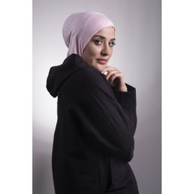 Hürrem Bone 2106_06 Pudra Viskon Kumaş Hijab Spor Pratik Hazır Geçmeli Bone
