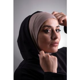 Hürrem Bone 2106_10 Vizon Viskon Kumaş Hijab Spor Pratik Hazır Geçmeli Bone