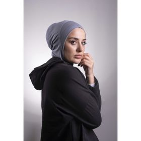 Hürrem Bone 2106_25 Füme Viskon Kumaş Hijab Spor Pratik Hazır Geçmeli Bone