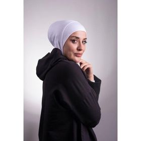Hürrem Bone 2106_42 Beyaz Viskon Kumaş Hijab Spor Pratik Hazır Geçmeli Bone