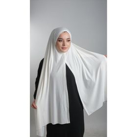 Hürrem Bone 2108_40 Krem Viskon Kumaş Penye Pratik Hazır Geçmeli Şal