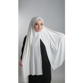Hürrem Bone 2108_40 Krem Viskon Kumaş Penye Pratik Hazır Geçmeli Şal
