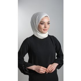Hürrem Bone 2108_40 Krem Viskon Kumaş Penye Pratik Hazır Geçmeli Şal