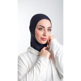 Hürrem Bone 2113_02 Lacivert Sandy Kumaş Spor Hijab Pratik Hazır Geçmeli Tesettür Bone