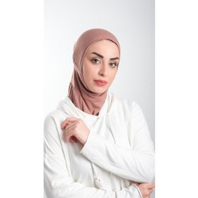 Hürrem Bone 2113_10 Vizon Sandy Kumaş Spor Hijab Pratik Hazır Geçmeli Tesettür Bone