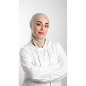Hürrem Bone 2113_12 Bej Sandy Kumaş Spor Hijab Pratik Hazır Geçmeli Tesettür Bone