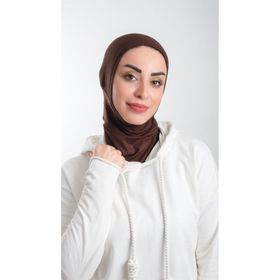 Hürrem Bone 2113_14 Kahverengi Sandy Kumaş Spor Hijab Pratik Hazır Geçmeli Tesettür Bone
