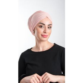Hürrem Bone 2116_06 Pudra Fukuro Simli Büzgülü Pratik Hazır Geçmeli Tesettür Bone