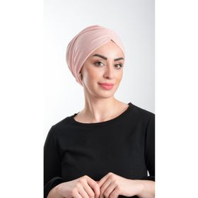 Hürrem Bone 2116_06 Pudra Fukuro Simli Büzgülü Pratik Hazır Geçmeli Tesettür Bone