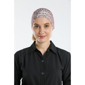 Hürrem Bone 2117_10 Vizon Sandy Kumaş Geometrik Pratik Hazır Geçmeli Tesettür Bone
