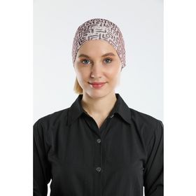 Hürrem Bone 2117_10 Vizon Sandy Kumaş Geometrik Pratik Hazır Geçmeli Tesettür Bone