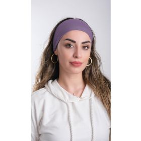 Hürrem Bone 3007_22 Mor Viskon Kumaş Sade Pratik Hazır Geçmeli Tesettür Bone