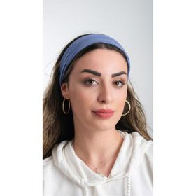 Hürrem Bone 3007_34 Mavi Viskon Kumaş Sade Pratik Hazır Geçmeli Tesettür Bone